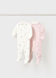 Mayoral Newborn Kız Bebek 2Li Kadife Tulum