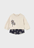 Mayoral Kız Bebek Sweatshirt ve Şort Takım