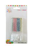 PASTA MUMU SÖNMEYEN 4 RENK 6,5CM 10'LU