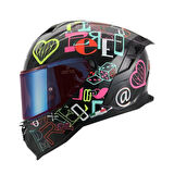 Sway Kapalı Kask Sw 867 Storm Peri Colorful