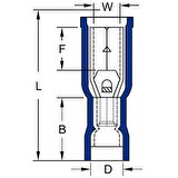 GBD-2050 Dişi Terminal İzoleli Kablo Ucu 100 Adet