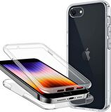 Apple iPhone SE 3 2022 360 Derece Kılıf Şeffaf Silikon Ön Arka
