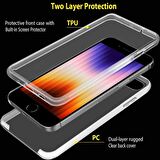 Apple iPhone SE 3 2022 360 Derece Kılıf Şeffaf Silikon Ön Arka