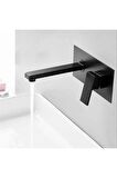 Banyo Lavabo Bataryası Ankastre Siyah Set Yeni 5 Yıl Garantili Sıva Altı Dahil