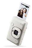 Fujifilm Instax Mini LiPlay Hybrid Misty White Fotoğraf Makinesi 20'li Film Albüm ve Deri Kılıf Hedi