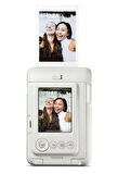 Fujifilm Instax Mini LiPlay Hybrid Misty White Fotoğraf Makinesi 20'li Film Albüm ve Deri Kılıf Hedi