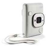 Fujifilm Instax Mini LiPlay Hybrid Misty White Fotoğraf Makinesi 20'li Film Albüm ve Deri Kılıf Hedi