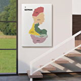 Harita Sepeti Batman İli ve İlçeler Haritası Dekoratif Kanvas Tablo 1286