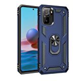 Smcase Xiaomi Redmi Note 10s Kılıf Vega Yüzüklü Çift Katmanlı Tank Kapak