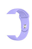 Mobicas Apple  Watch 42-44-45-49mm Uyumlu Klasik Silikon Kordon Lila