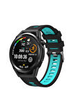 Xiaomi Watch S1 Active 22mm için iki renkli Silikon Kordon-55 Siyah-Mavi