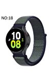 Galaxy Watch 6 (44mm) 20mm için Cırtlı Kumaş Kordon-03 Mavi - Yeşil