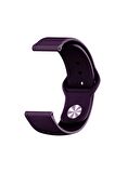 Amazfit GTS 4 Mini 20mm için Klasik Silikon Kordon-11 Mor