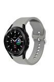 Galaxy Watch 4 Classic (46mm) 20mm için Silikon Kordon-50 Gri