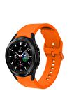 Galaxy Watch 6 (44mm) 20mm için Silikon Kordon-50 Turuncu