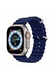 Apple Watch 38-40-41mm için Ocean Silikon Kordon-75 Lacivert