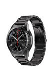 Huawei Watch GT 3 Elite (46mm) 22mm için Klasik Metal Kordon-04 Siyah