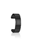 Huawei Watch Ultimate 22mm için Parçalı çizgi tasarımlı Metal Kordon-35 Siyah