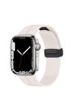 Apple Watch 42-44-45-49mm için Metal Tokalı Silikon kordon-84 Stone