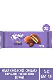 Milka Choc & Choc Çikolata Kaplamalı ve Dolgulu Bisküvi 150 gr - 3 Adet