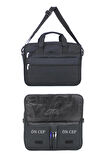 Case Club 102 Basic Siyah Evrak Laptop Çantası 15,6 Inç Omuz Askılı Su Geçirmez Kumaş