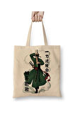 Roronoa Zoro One Piece 01 Beyaz Bez Çanta Uzun Saplı Alışveriş Çantası Plaj Çantası