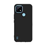 Smcase Realme C21 Kılıf Biye Mat Silikon  Nano Ekran Koruyucu