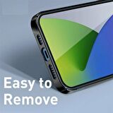 Smcase iPhone 12 Pro Kılıf Tarex Pixel Plating Lazer Sert Rubber Silikon  Nano Ekran Koruyucu