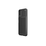 Smcase Vivo Y11s Kılıf Kamera Korumalı Karbon Dokulu Negro Silikon
