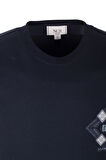Erkek Tişört Bisiklet Yaka Lacivert Slim Fit Baskılı T-shirt NCS JEANS 1297