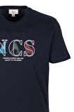 Erkek Tişört Bisiklet Yaka Lacivert Slim Fit Baskılı T-shirt NCS JEANS 1298