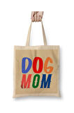 Funny Dog MOM Lover Gift Köpek Annesi Beyaz Bez Çanta Uzun Saplı Alışveriş Çantası Plaj Çantası