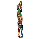 Ahşap Aborjin Desenli Gecko Duvar Dekoru 100cm