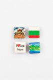 Bulgaristan Temalı Dörtlü Taş Magnet