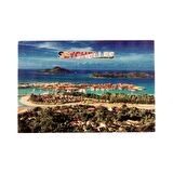 Seyşeller Temalı Ahşap Kartpostal Magnet