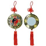 Çin Feng Shui Bagua Bakır Ayna 40 cm Yuvarlak