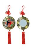 Çin Feng Shui Bagua Bakır Ayna 40 cm Yuvarlak