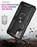 Smcase Xiaomi Poco M3 Pro 5g Kılıf Vega Yüzüklü Çift Katmanlı Tank Kapak 