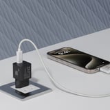 Siyah Bir ucu İphone Bir Ucu Android 20W Kablo + USB-C Hızlı Şarj Aleti(QC3.0 Destekli/Evrensel Uyum