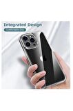 iPhone 12 Pro Şeffaf Kılıf Kamera Korumalı Şeffaf Silikon Kılıf Kamera Koruyuculu ince iPhone Kılıfı