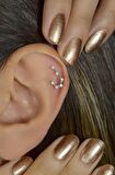 Yengeç Burcu Küpe Takımyıldızı Yıldızlı Piercing Helix Gümüş Renk