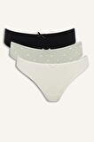 DeFacto 3'lü Slip Külot-Fall in Love E4925AX25SPKH494