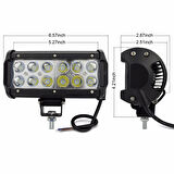 2 Adet 12 Ledli Motosiklet Scooter Uyumlu Led Sis Farı Açma Kapatma Tuşlu