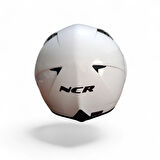 NCR-158 ÇENE AÇILIR GÖZLÜKLÜ E-CE BELGELİ PARLAK BEYAZ