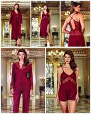 Perin 130  Bordo Penye  6 Lı  Çeyiz Seti