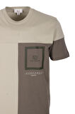 Erkek Tişört Bisiklet Yaka Haki Slim Fit %100 Pamuk T-shirt NCS JEANS 1301