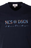 Erkek Tişört Bisiklet Yaka Lacivert Slim Fit %100 Pamuk T-shirt NCS JEANS 1303