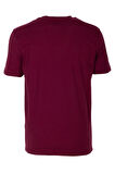 Erkek Tişört Bisiklet Yaka Bordo Slim Fit %100 Pamuk T-shirt NCS JEANS 1303