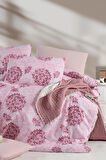 Lastikli Çarşaflı Çift Kişilik Nevresim Takımı Elegant Pink