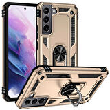 Gpack Samsung Galaxy S22 Kılıf Vega Sert Silikon Tank Standlı Yüzüklü Mıknatıslı